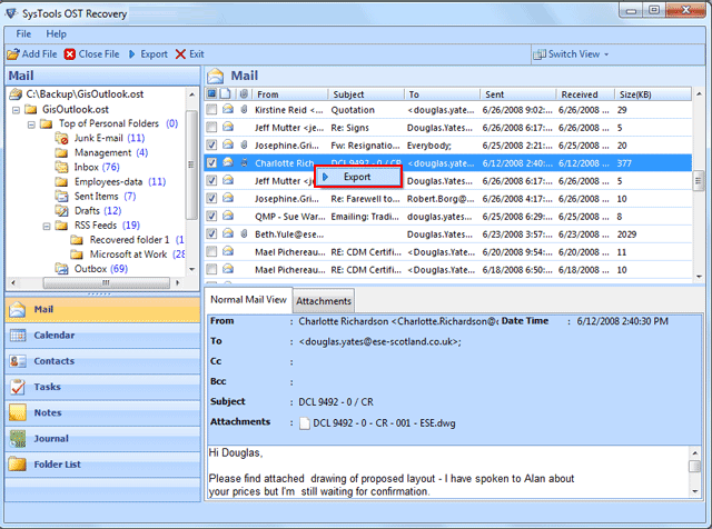 Perfect OST into PST Converter Utility 4.4