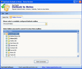 Free Software Outlook to Lotus 6.0 full Free Software Outlook to Lotus full screenshot